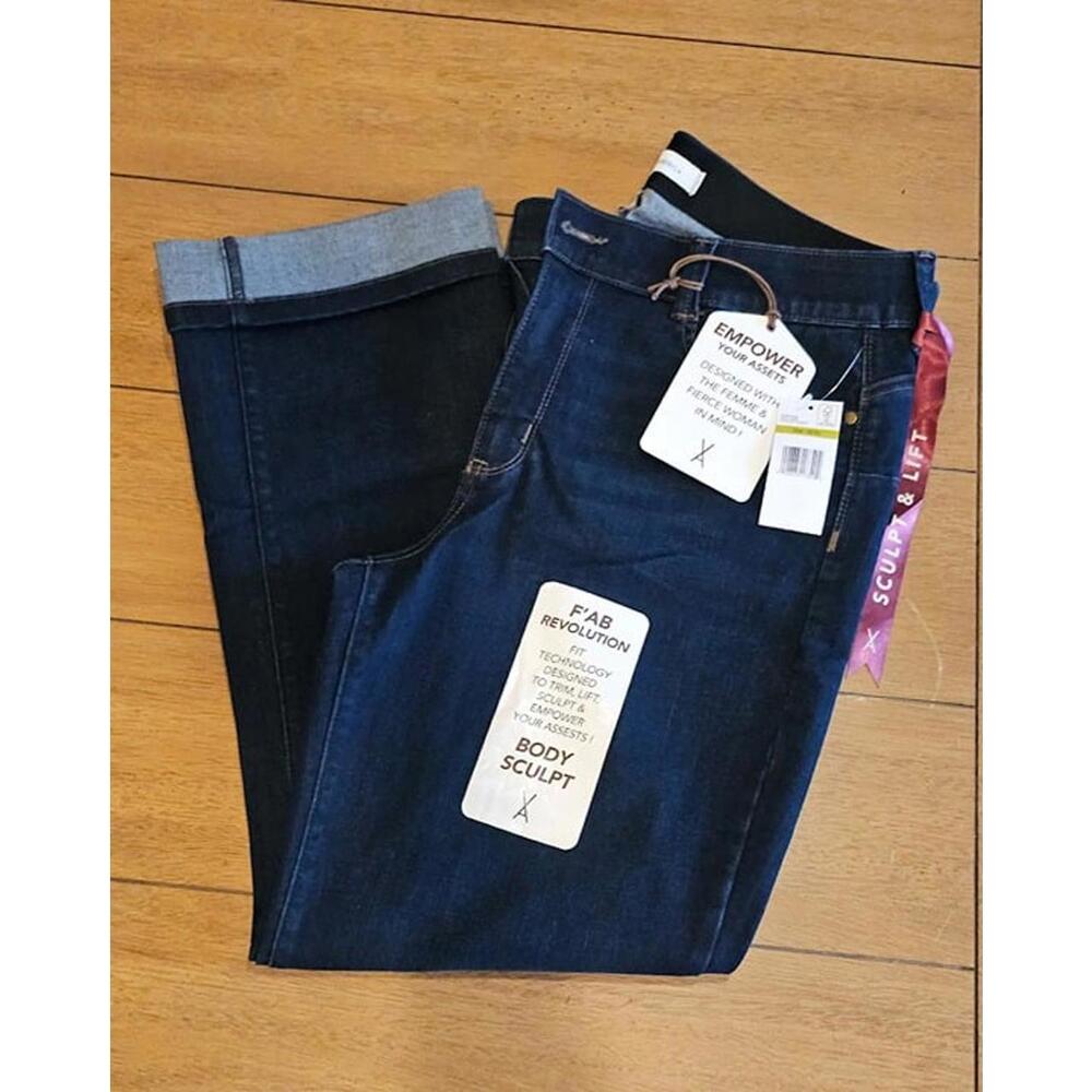 NWT Vintage America Blues Women's Vintage Roll Cuff Capri, Janis, 14/32 Regular